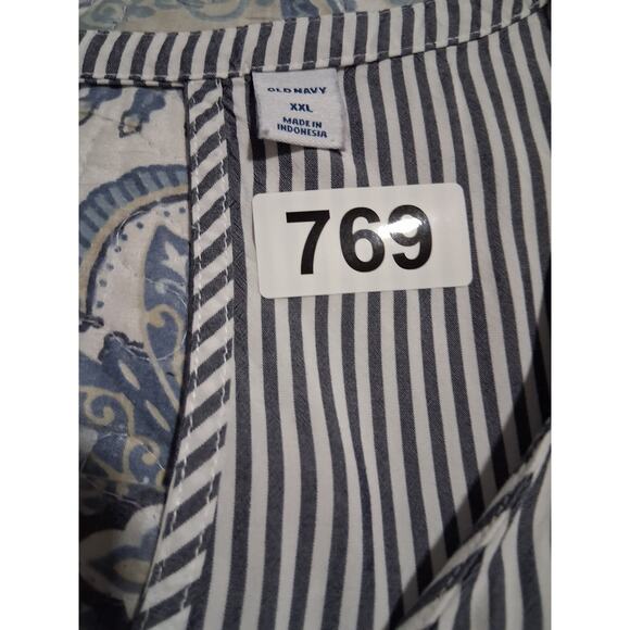 Old Navy Women's XXL Striped Beachy Coastal Nautical Prep Sleeveless Casual Top - Picture 6 of 7